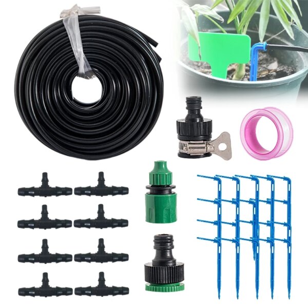 Drip Watering Irrigation System 4-Way Micro Dripping Arrow Transmitter Greenhouse Garden Plant Potted Watering Device 10/20Set