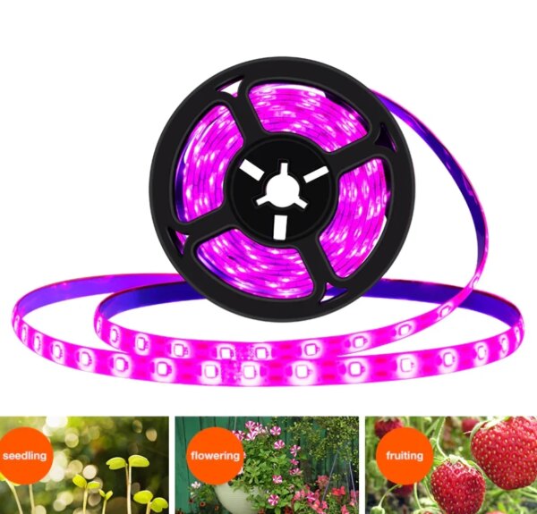 LED Grow Light Full Spectrum USB Grow Light Strip 0.5m 1m 2m 2835 Chip LED Phyto Lamp for Plants Flowers Greenhouse Hydroponic