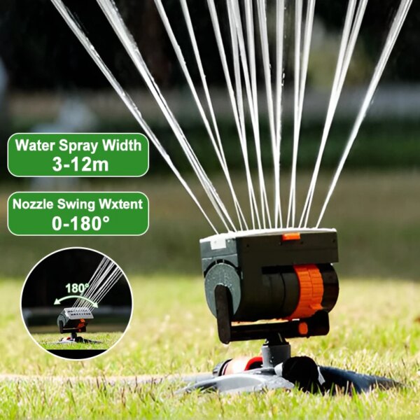 Efficient Garden Sprinkler 180° Rotating Adjustable Large Coverage Lawn Sprinkler Irrigation System Water Sprayer For Home Farm