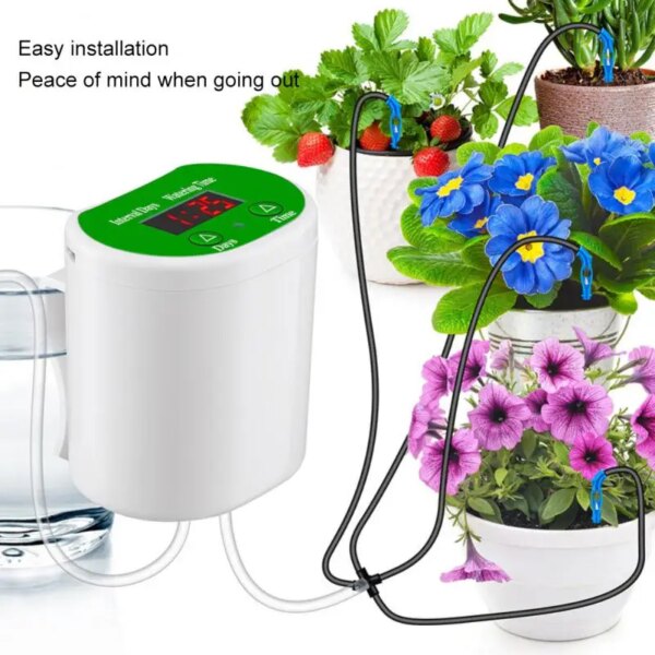 Electric Automatic Drip Irrigation System Intelligent Timing Auto Watering Machine USB Charging Garden Green Plant Sprinkler