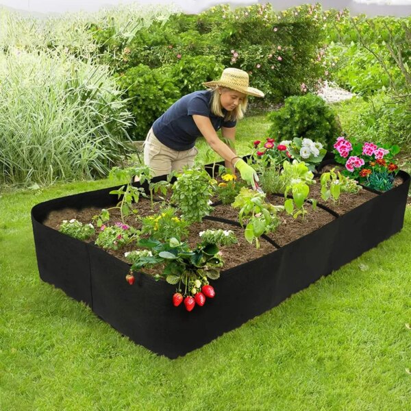 Garden Planting Bag Felt Multi-grid Planting Bag Vegetable Planting Pot Plant Flower Planting Flower Pot Plant Nutrition Bag