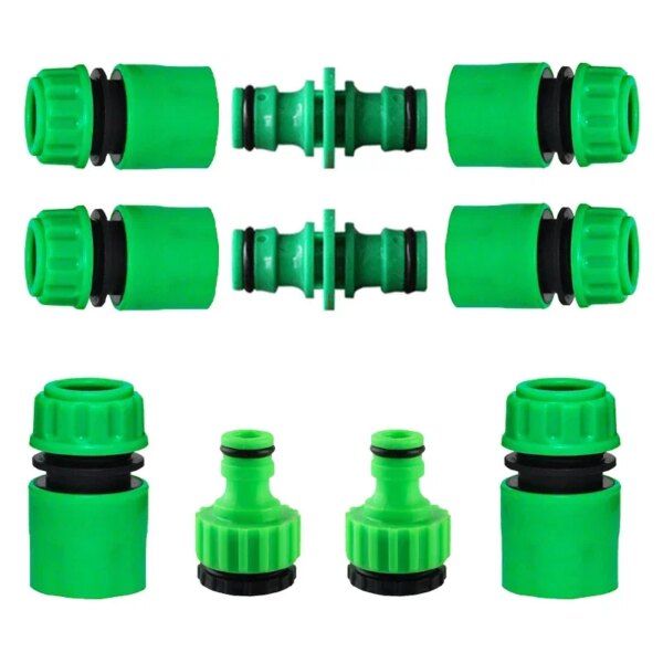 Garden Watering Hose Quick Connector 1/2” End Double Male Hose Coupling Joint Adapter Extender Set For Hose Pipe Tube Water Gun