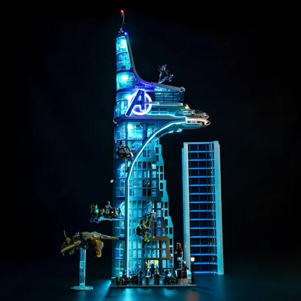 LocoLee LED light 76269 set is suitable for Avengers Tower building blocks (including lighting accessories only)